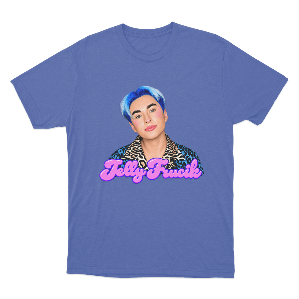 Jelly Frucik Portrait Unisex T Shirt Blue Jelly Frucik Portrait Unisex T Shirt Blue