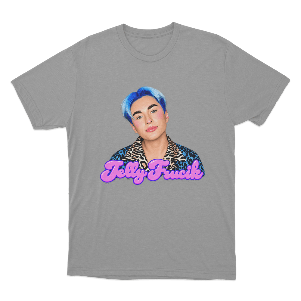 Jelly Frucik Portrait Unisex T Shirt Grey Jelly Frucik Portrait Unisex T Shirt Grey